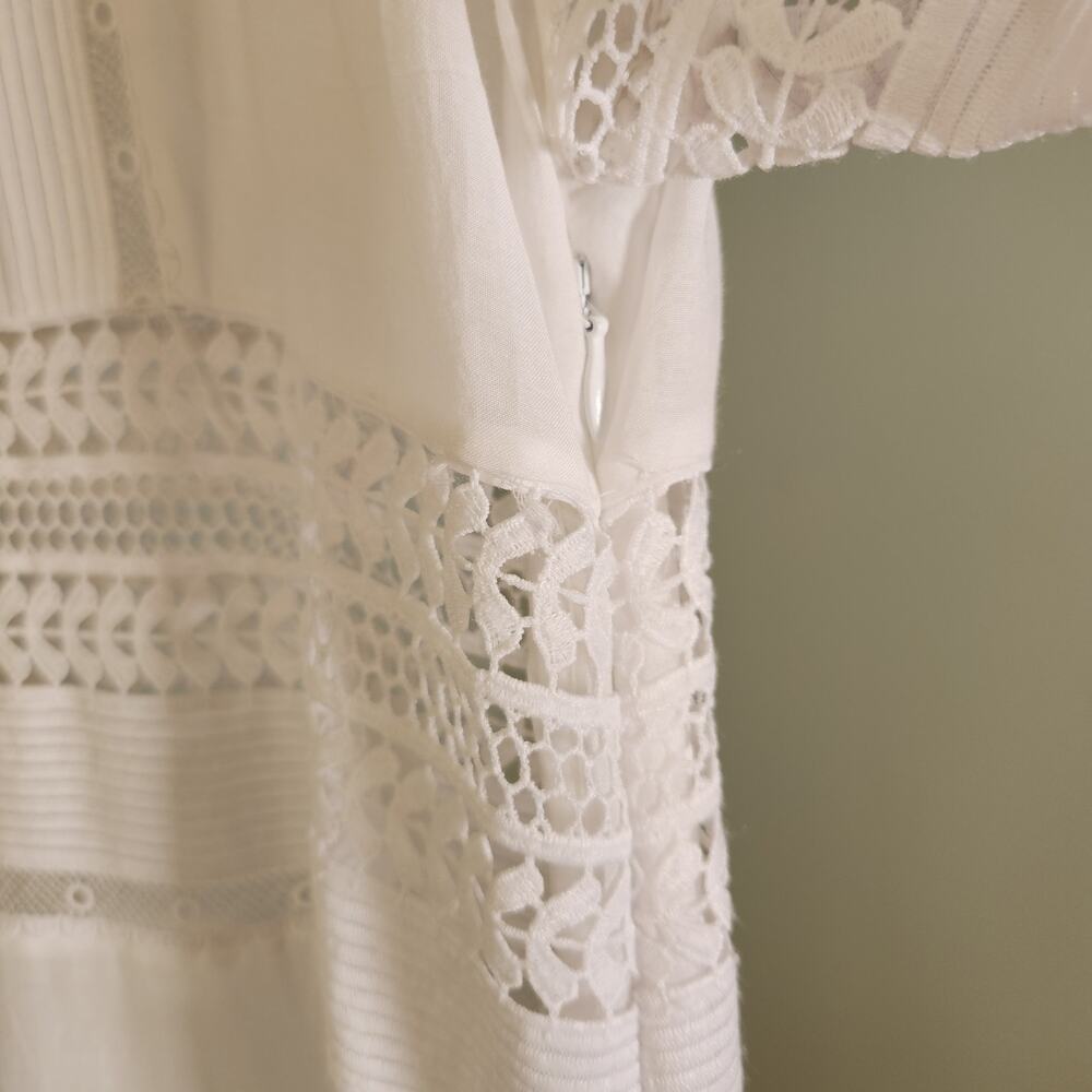 BANANA REPUBLIC NWT White Auriene Lace Maxi Dress, Size Medium - Picture 14 of 15